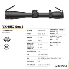 Leupold VX-6HD Gen 2 30mm tube close-up highlighting rugged mount compatibility.