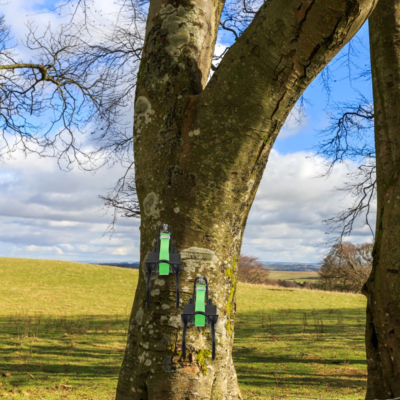 Levemolo on-tree usage showing climbing with load-bearing frame.
