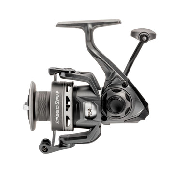 Lew's Speed Spin 400 spinning reel in clam packaging - front view