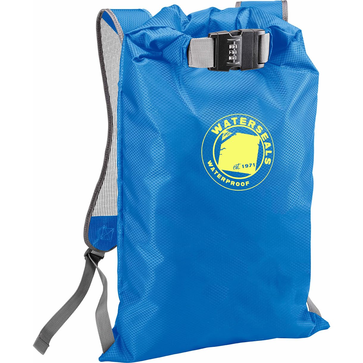 Lewis N. Clark WaterSeals backpack with rolled-top seal showing waterproof protection.
