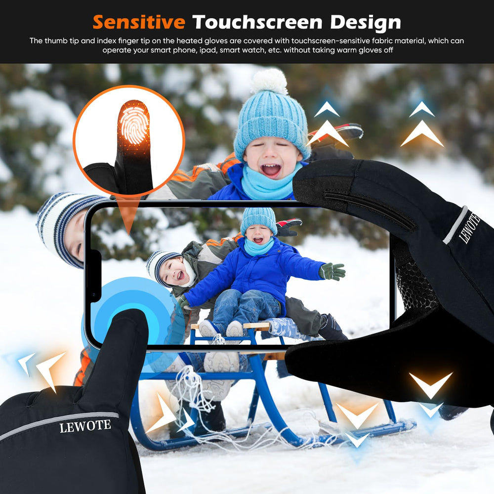LEWOTE heated gloves feature 3M Thinsulate insulation for warmth