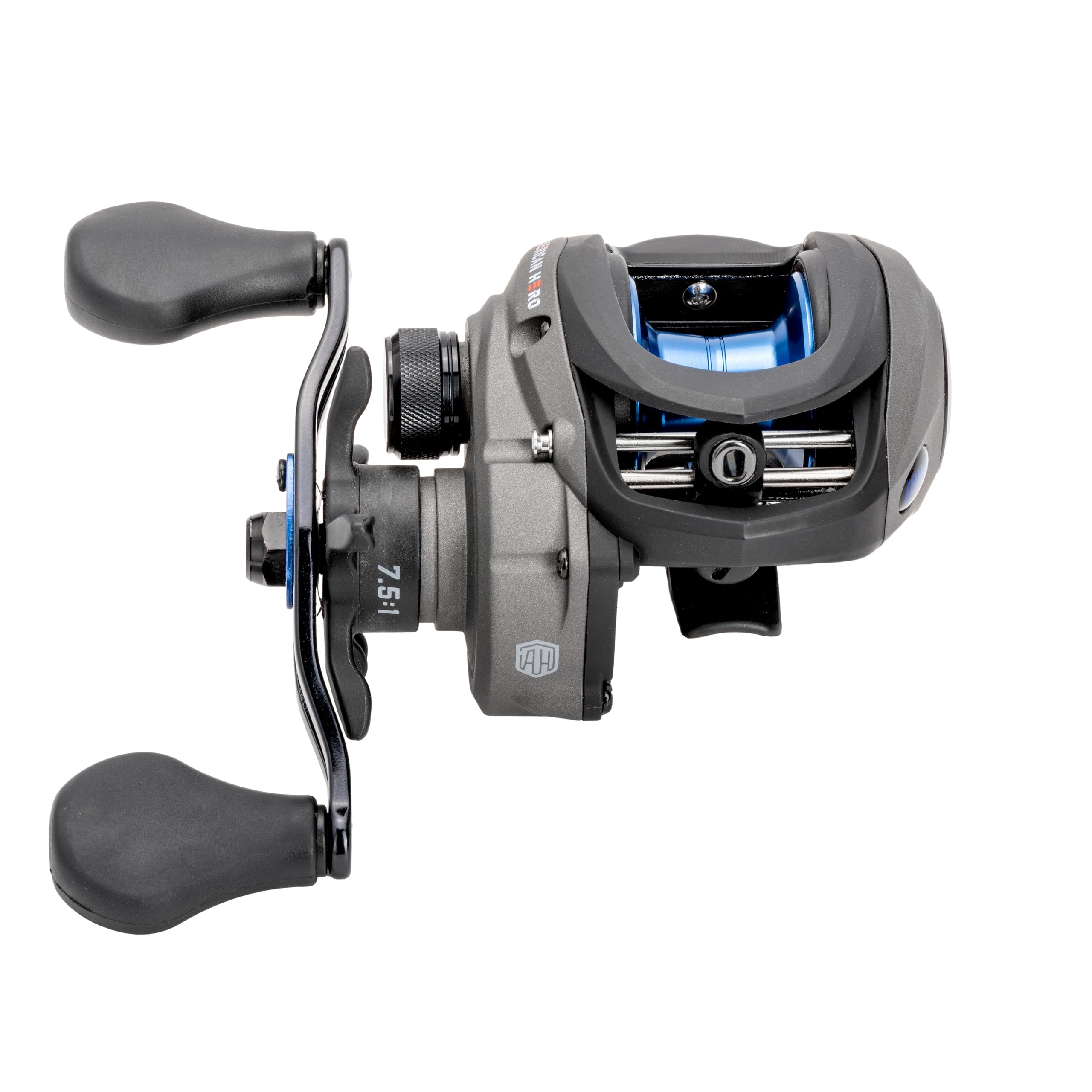 Close-up of precision-cut brass Speed Gears on Hamai CNC machines inside Lew's American Hero Baitcast Reel