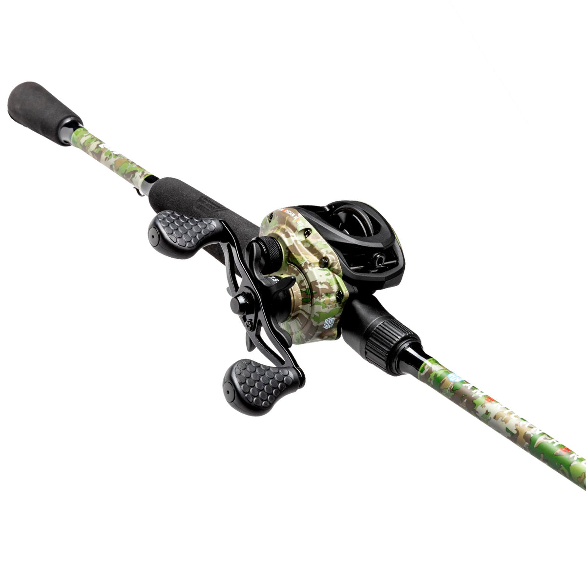 Lew's American Hero camo baitcast reel: smooth casting with 5+1 bearings.