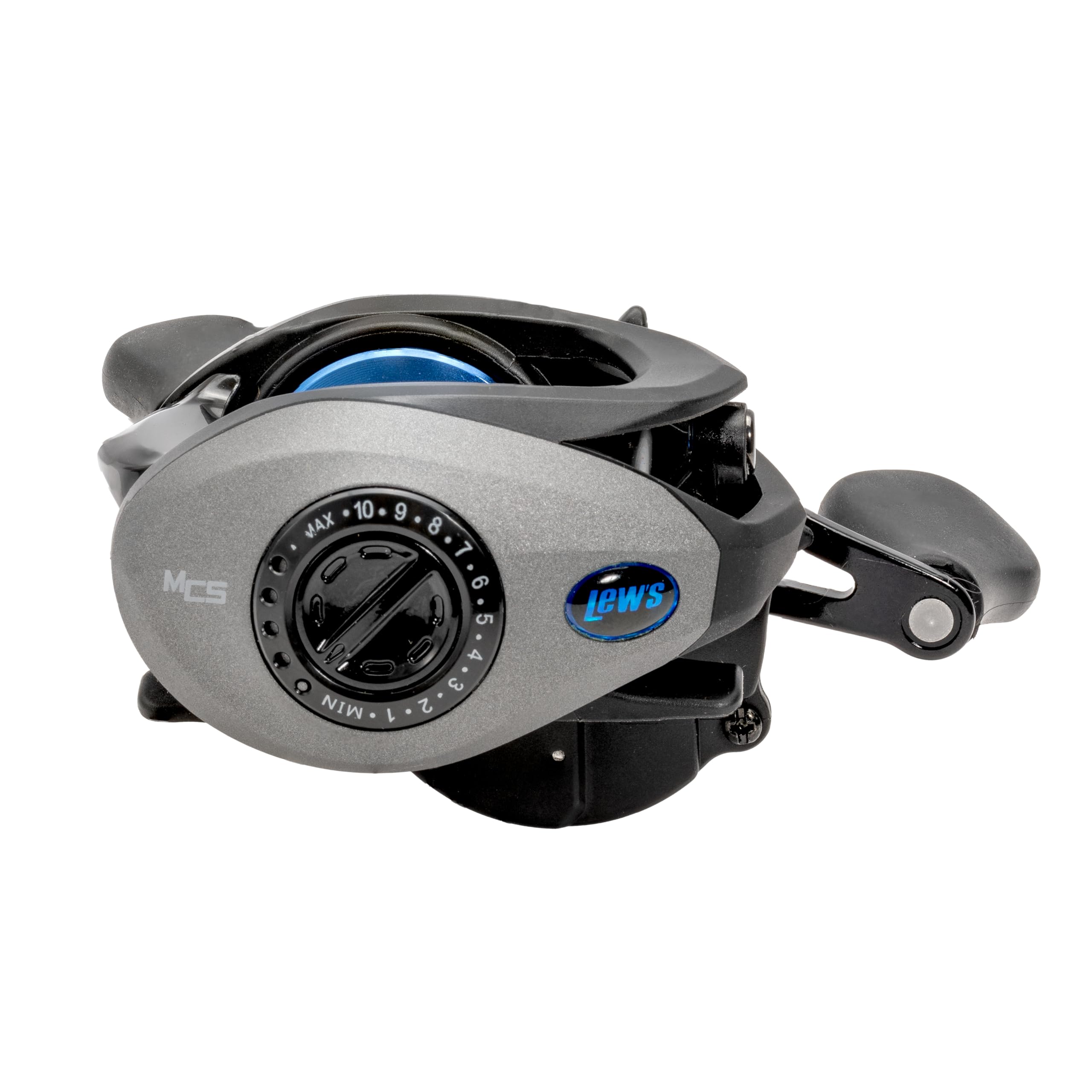 Lew's American Hero reel side profile shows lightweight design for extended fishing sessions.