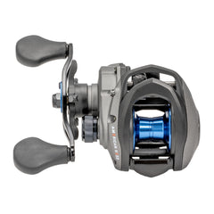 Lew's American Hero reel spool displays 32mm anodized aluminum construction for strong line management.