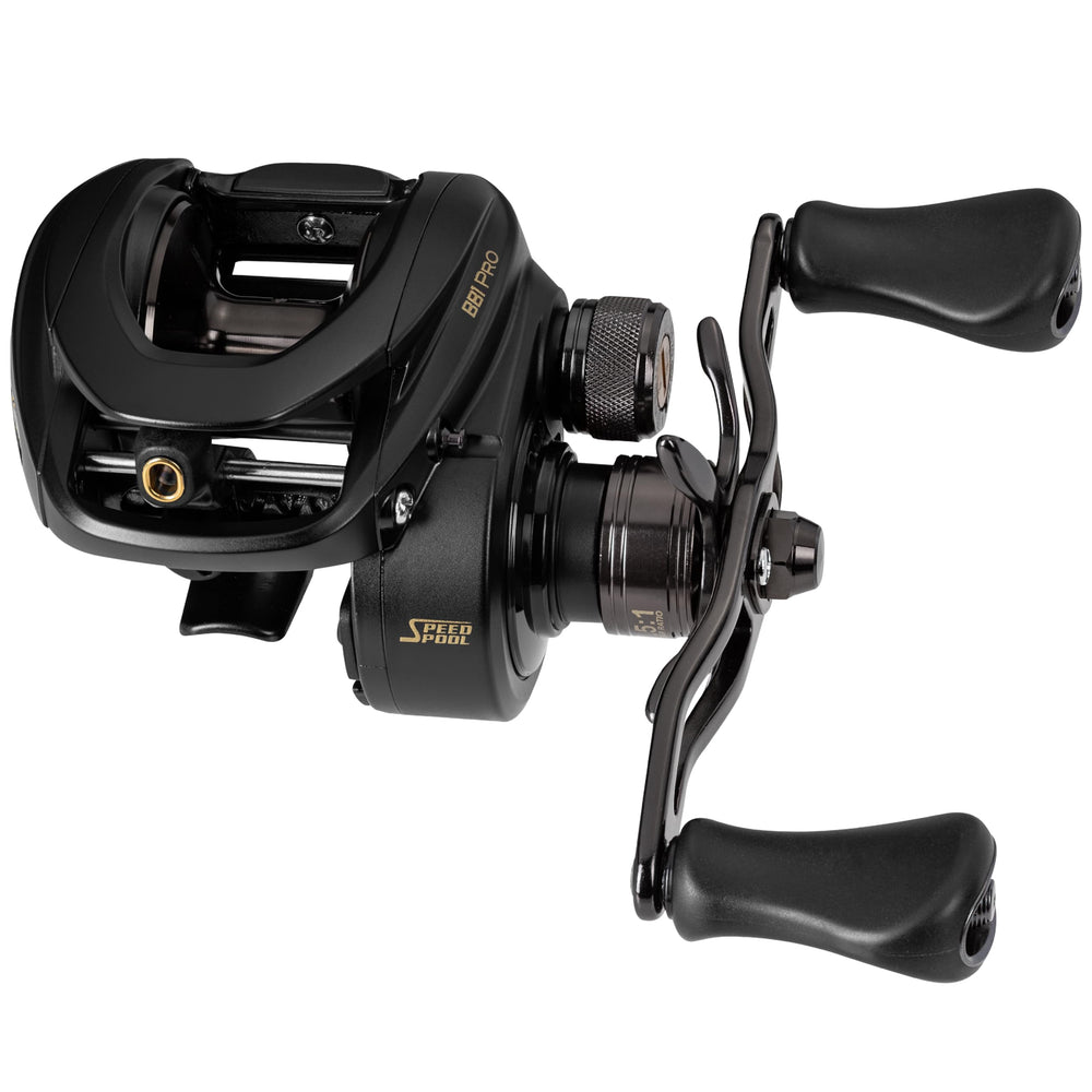Lew's BB1 Pro one-piece aluminum frame for rigid, precise casting.