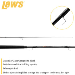 Lew's Bream Stick 10ft rod collapsed for compact storage