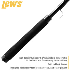 High-density EVA handle and stainless line holder on Lew's Bream Stick