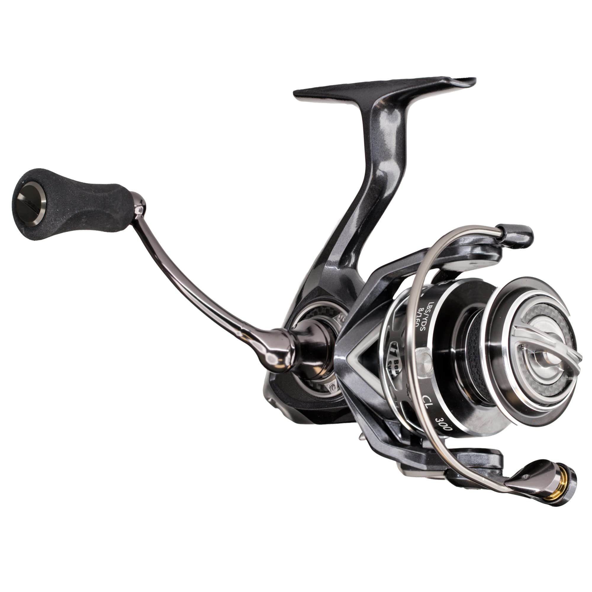 Lew's CL300 Custom Lite Spinning Reel with carbon gray frame