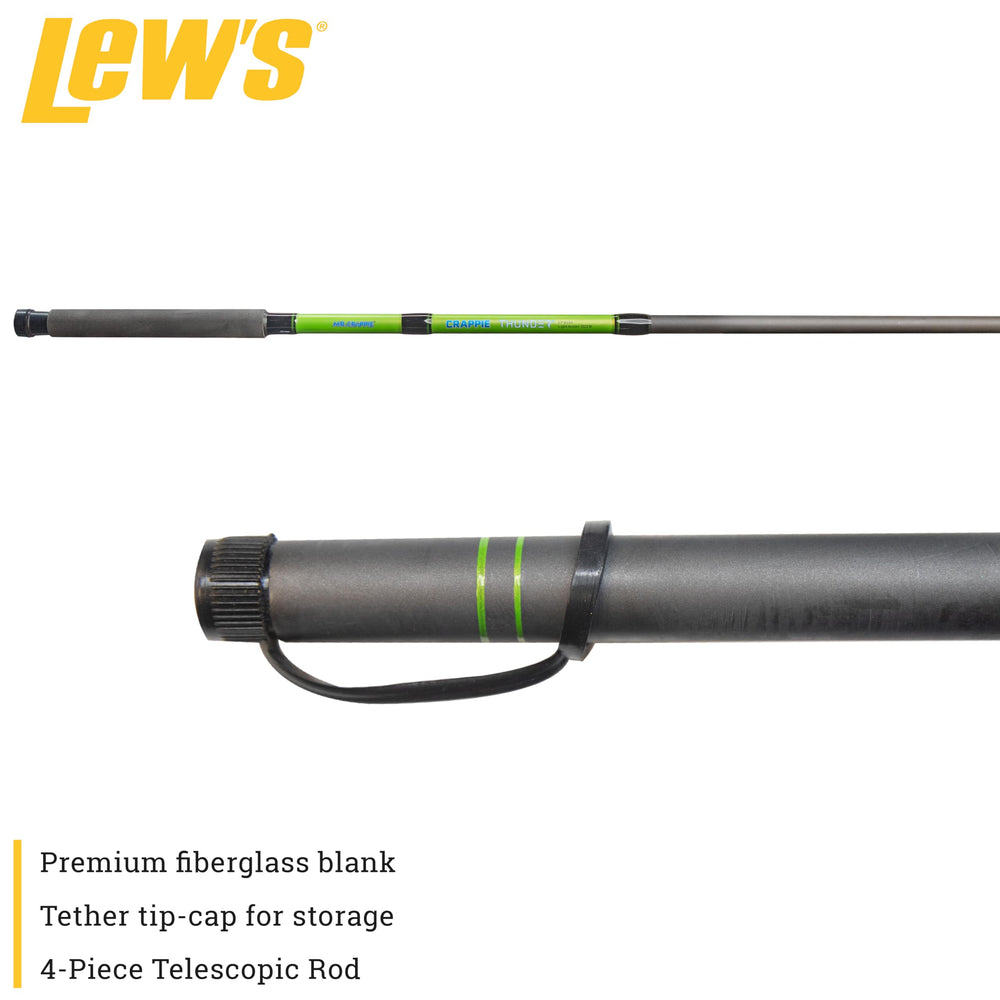 Lew's Crappie Thunder EVA handle provides all-day comfort on the water