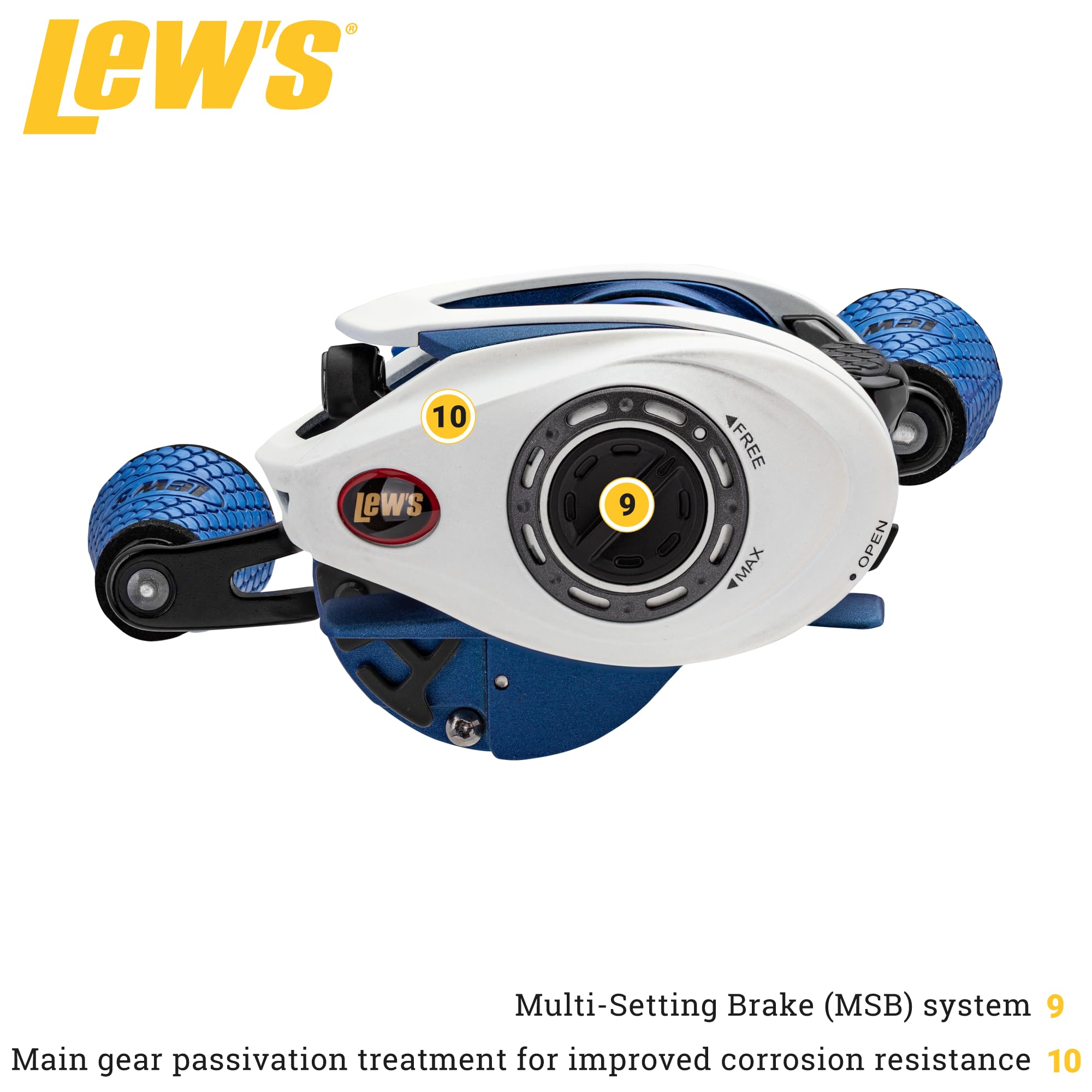 Patented Speed Dial line indicator on Lew's Custom Inshore SLP