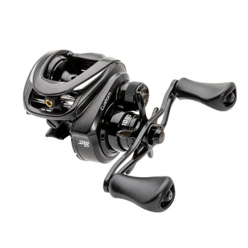 Lew’s Custom left-hand baitcast reel gear closeup highlights precision gear for reliable casts.