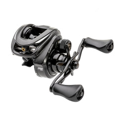 Lew’s Custom left-hand baitcast reel gear closeup highlights precision gear for reliable casts.