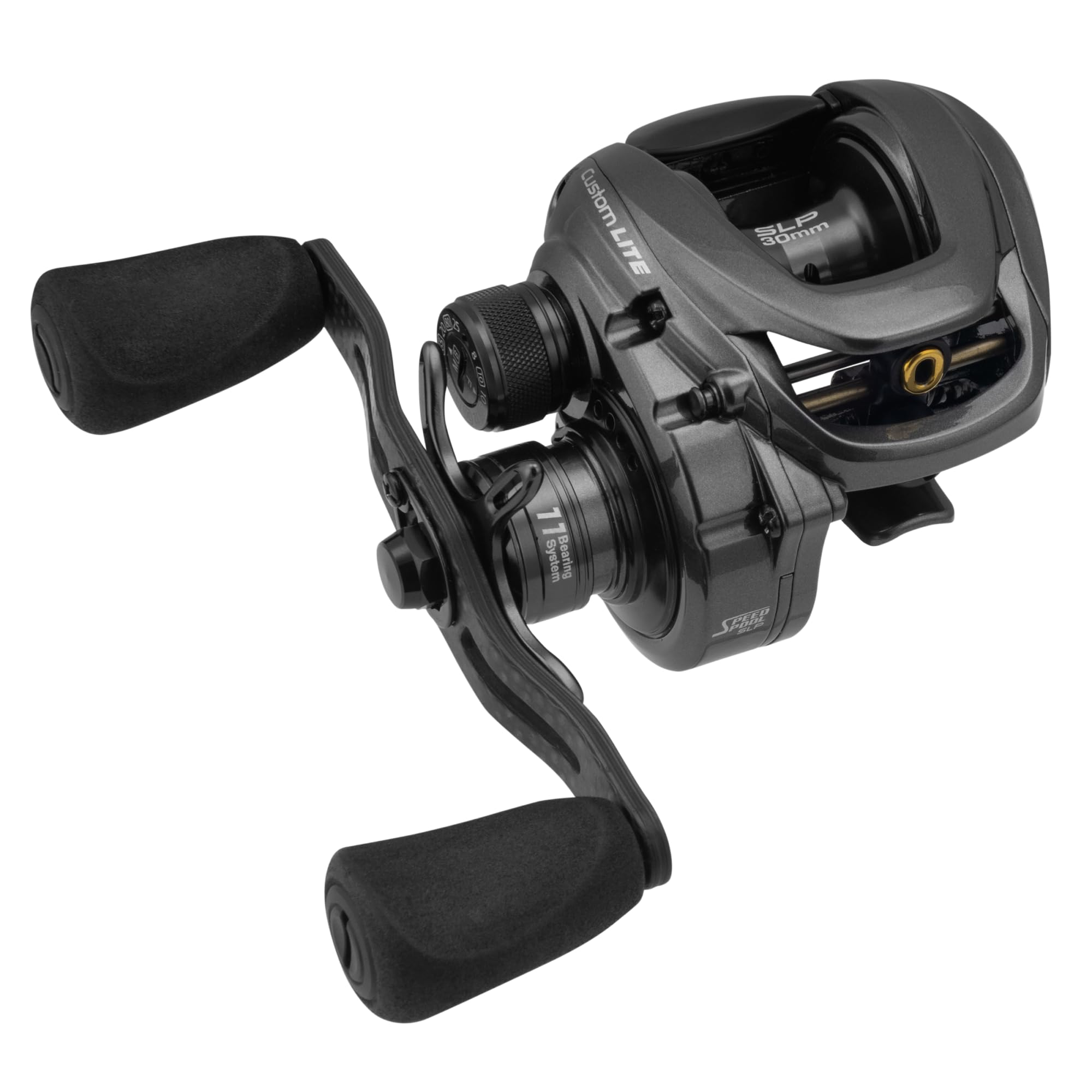 Lew's Custom Lite SLP frame lightweight durability for long casts