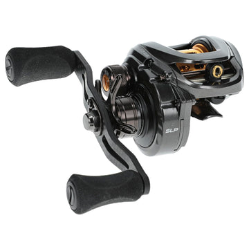 Lew's Custom Lite SS baitcast reel in carbon gray finish with shallow 30 mm spool