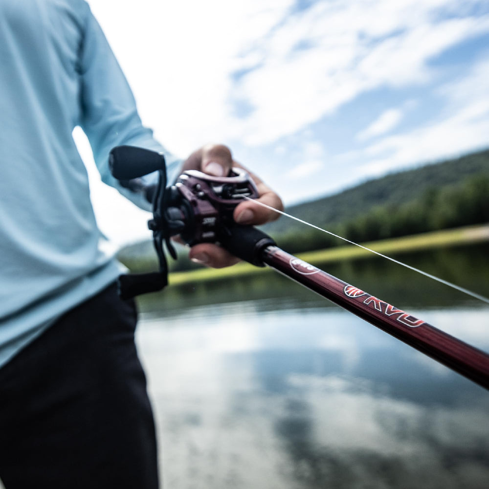 Magnetic and centrifugal Multi-Setting Brake system on Lew's KVD reel