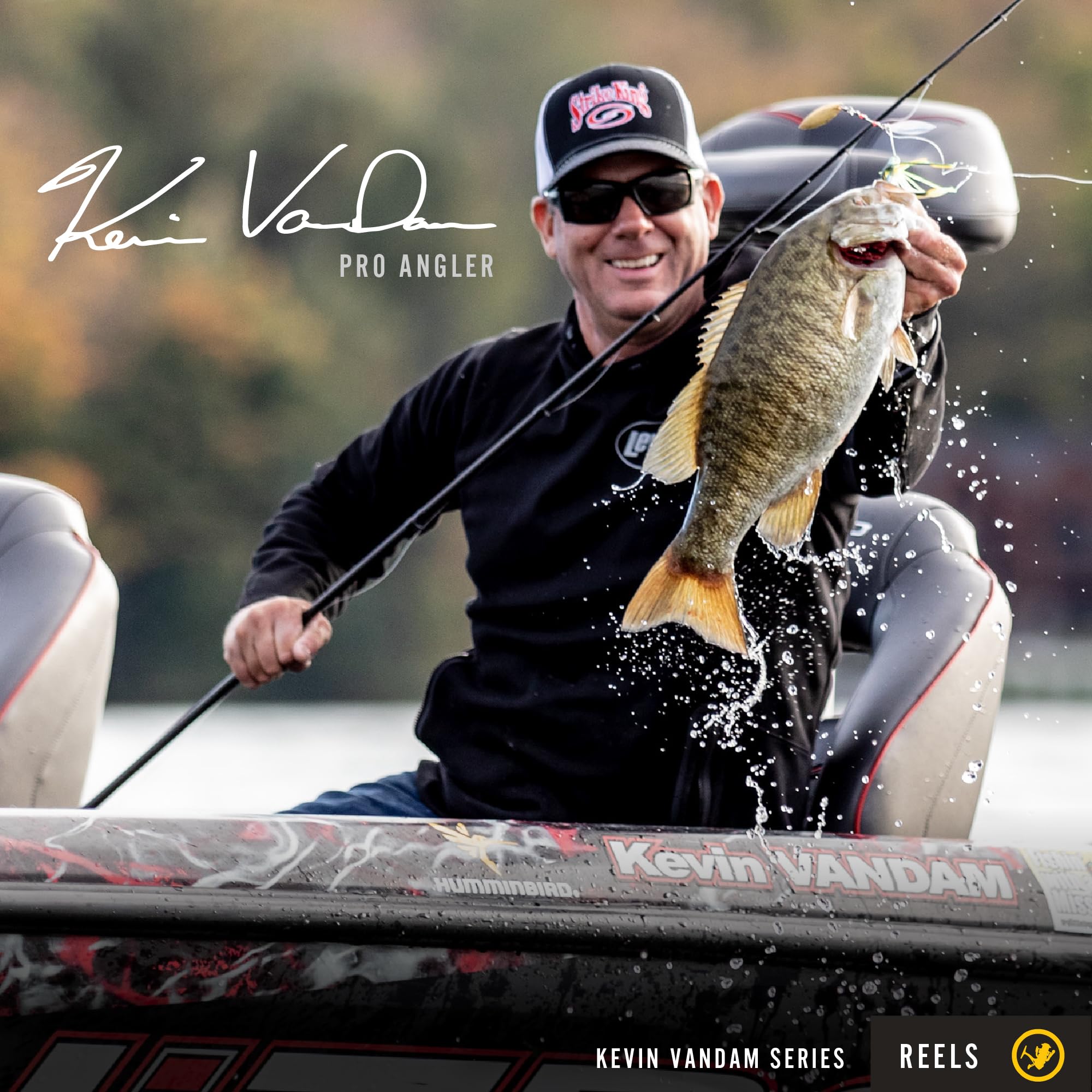 Capacity and drag details: 120 yards of 12lb mono or 50lb braid, 20 lb max drag