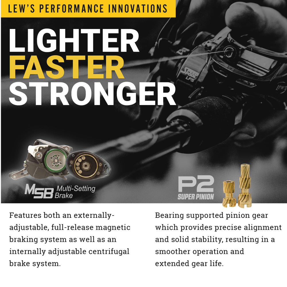 Maroon Lew's KVD 6.2:1 right-hand baitcast reel product shot