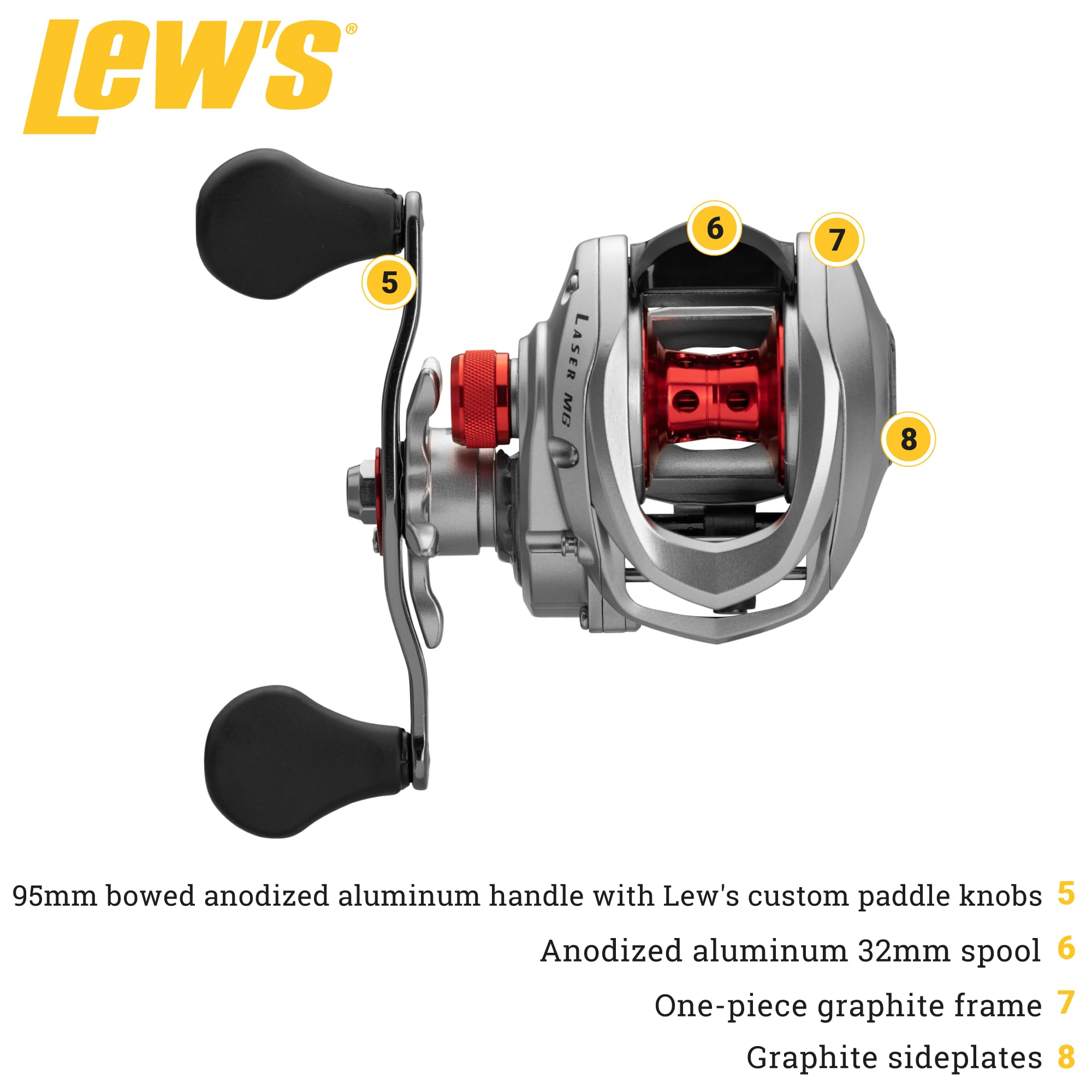 Lew’s Laser MG Speed Spool eight-bearing system delivers smooth retrieves