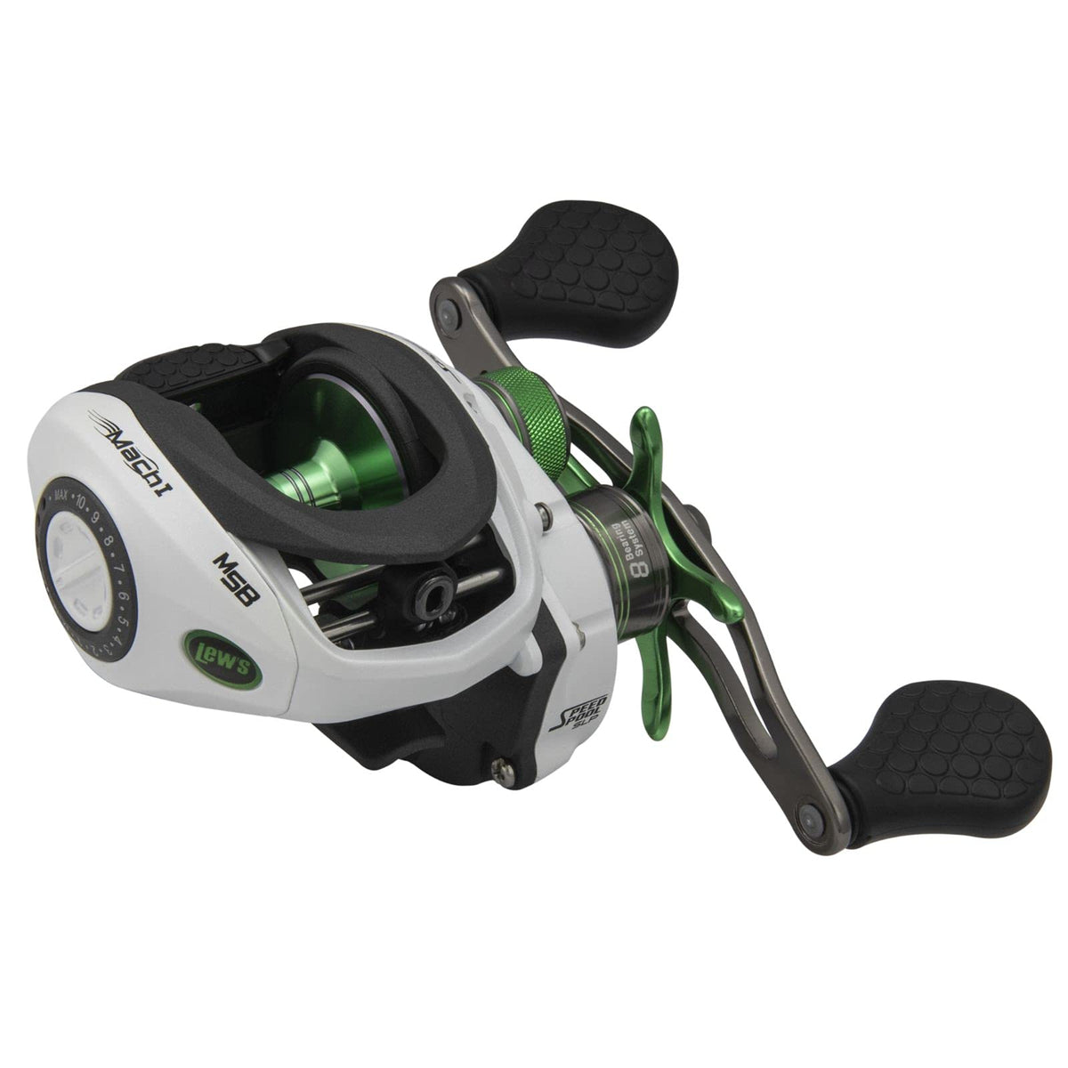 Lew's MACH 1 Baitcast SLP Fishing Reel with Graphite Frame and Left-Hand Retrieve - 8-Bearing System