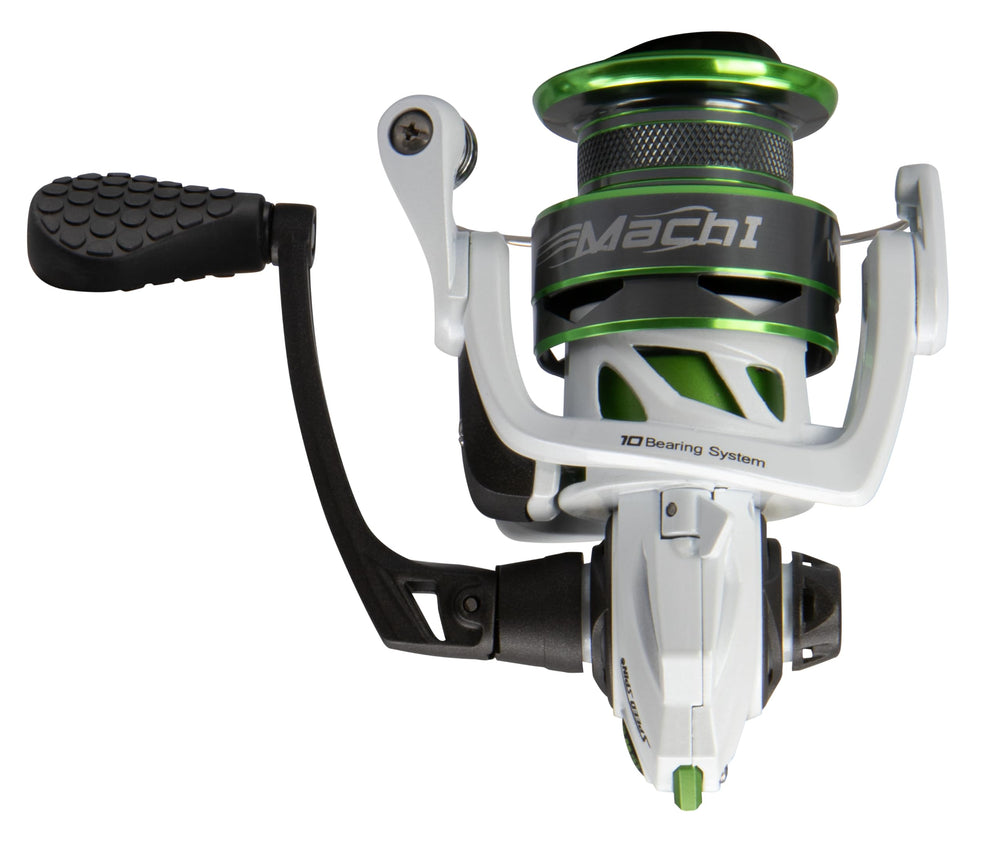 Lew's MACH 1 spinning reel with graphite frame for a lighter, balanced feel.