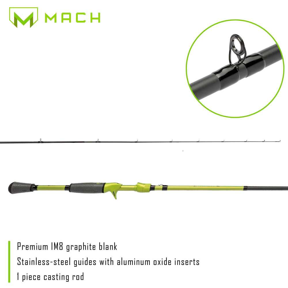 Lew's MACH 2 guides with aluminum oxide inserts deliver smooth line flow and durability.