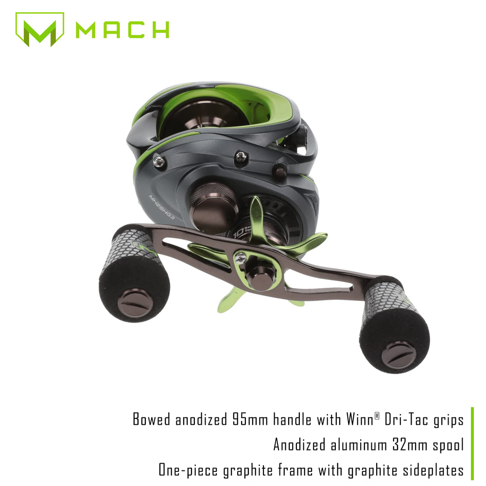 Lews MACH 2 line-guide ensures smooth line control during casts.