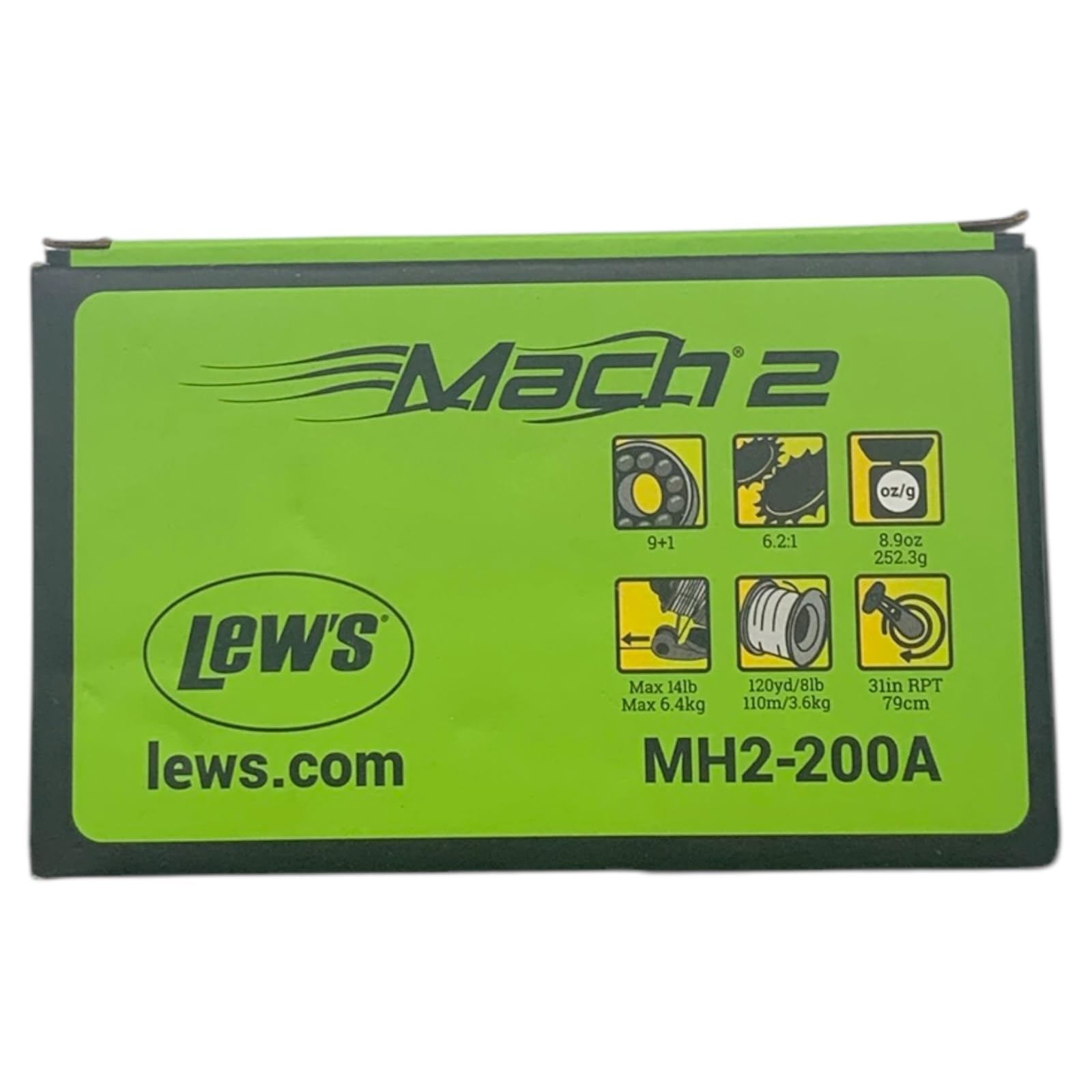 Lew's Mach 2 Metal Spin 200 speed lube enhances performance in all weather.