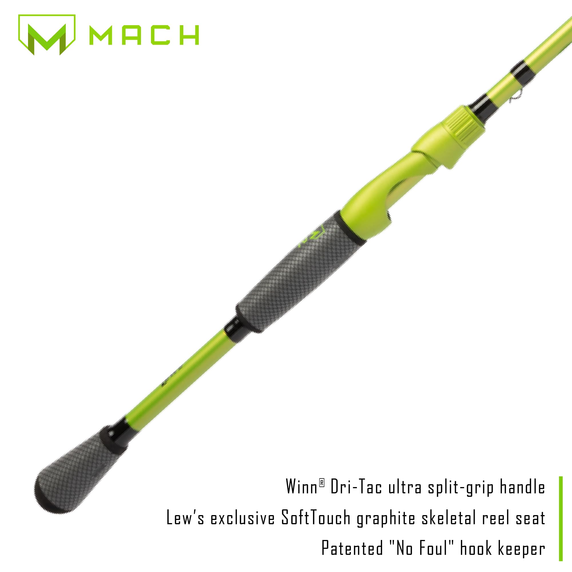 SoftTouch reel seat on Lew's MACH 2 enhances balance