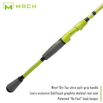 SoftTouch reel seat on Lew's MACH 2 enhances balance