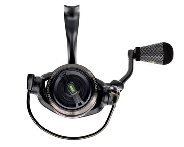 Aluminum frame and rotor of Lew's MACH 2 spinning reel