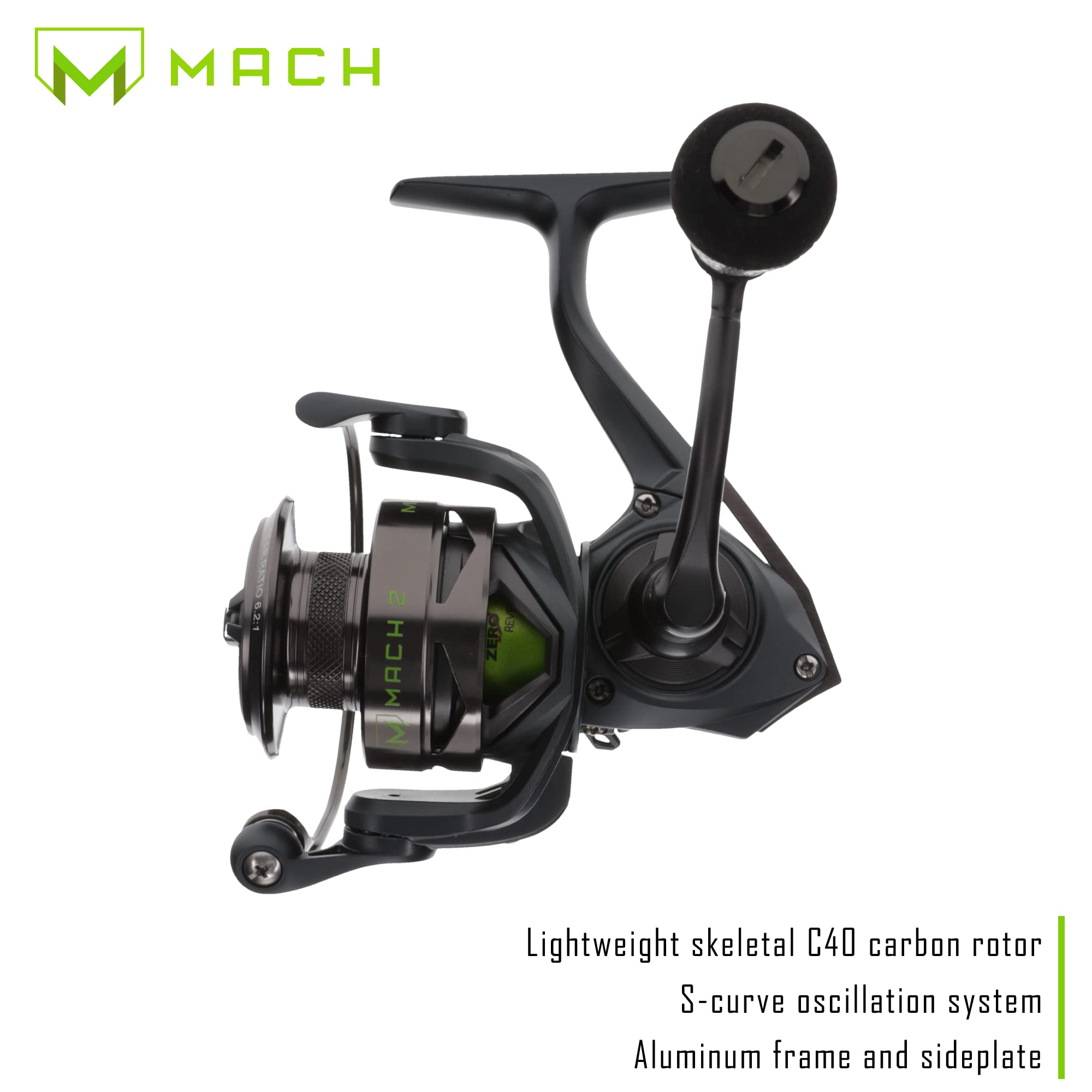MACH 2 spinning reel with left-hand retrieve handle