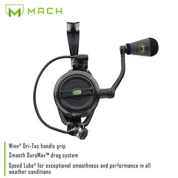 Compact profile and balanced design of MACH 2 spinning reel