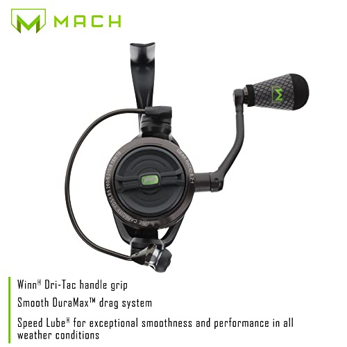 Compact profile and balanced design of MACH 2 spinning reel