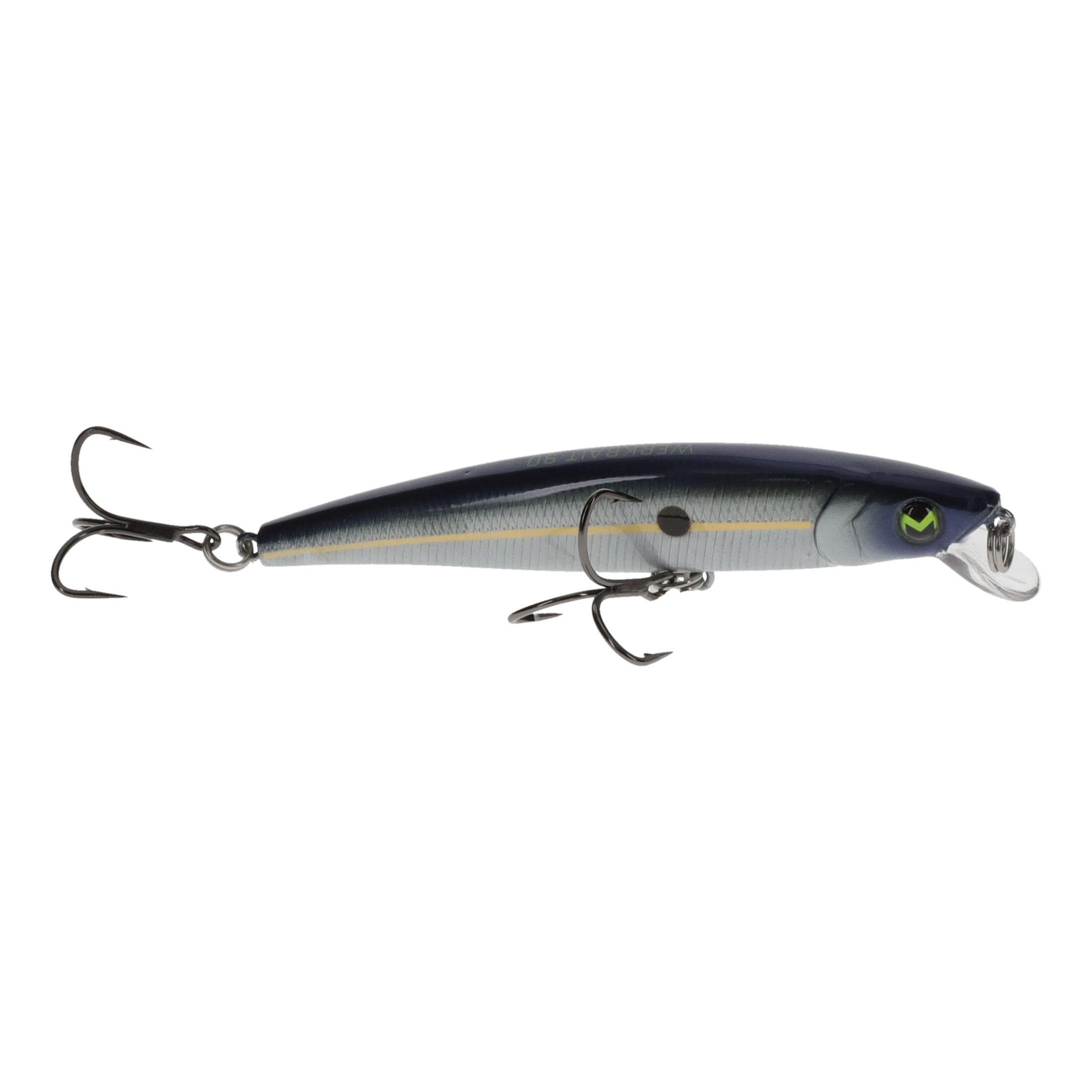 Lew’s Werkbait jerkbait dive-depth view highlights 1-3 ft depth for shallow-water bites