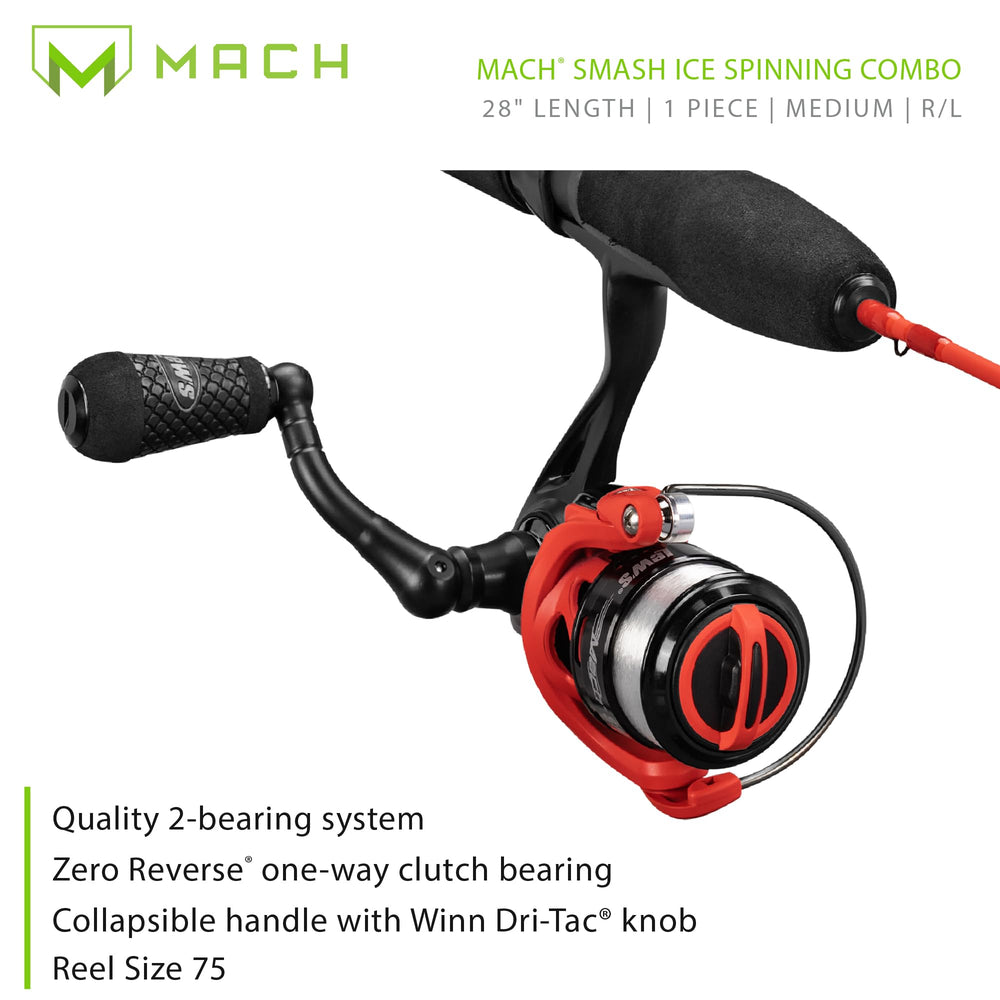 Lew's Mach Smash Ice anodized aluminum spool for durable line control