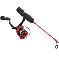 Lew's Mach Smash Ice folding handle enhances compact storage and transport