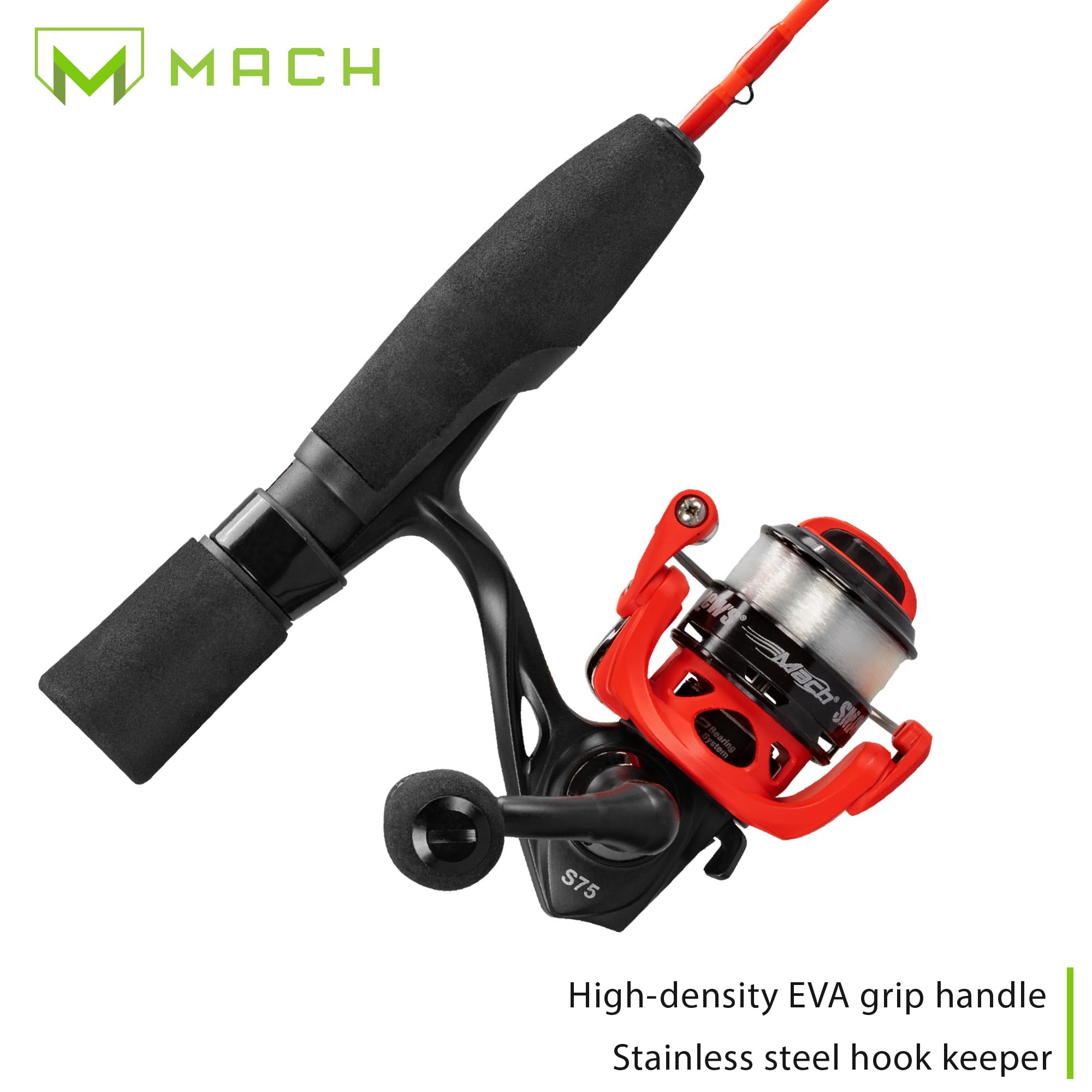Lew's Mach Smash Ice stainless steel guides for lasting durability