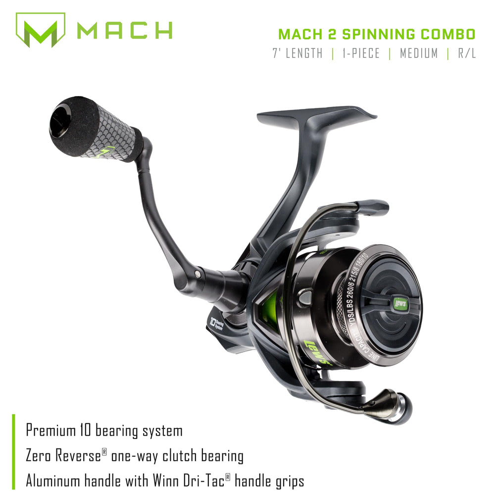 Lew's MACH2 7 ft rod blank closeup for responsive action and versatile casting.