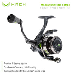 Lew's MACH2 7 ft rod blank closeup for responsive action and versatile casting.