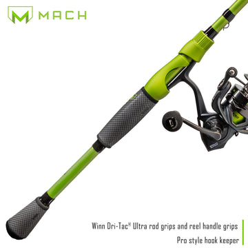 Lew's MACH2 Winn Dri-Tac Ultra Handle closeup offering comfortable grip.