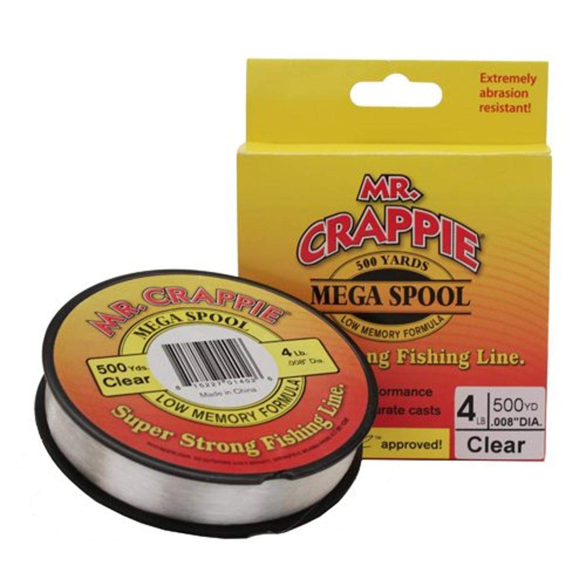 Lew's Mr. Crappie Filler Spool monofilament line for small reels, with low memory and abrasion resistance.