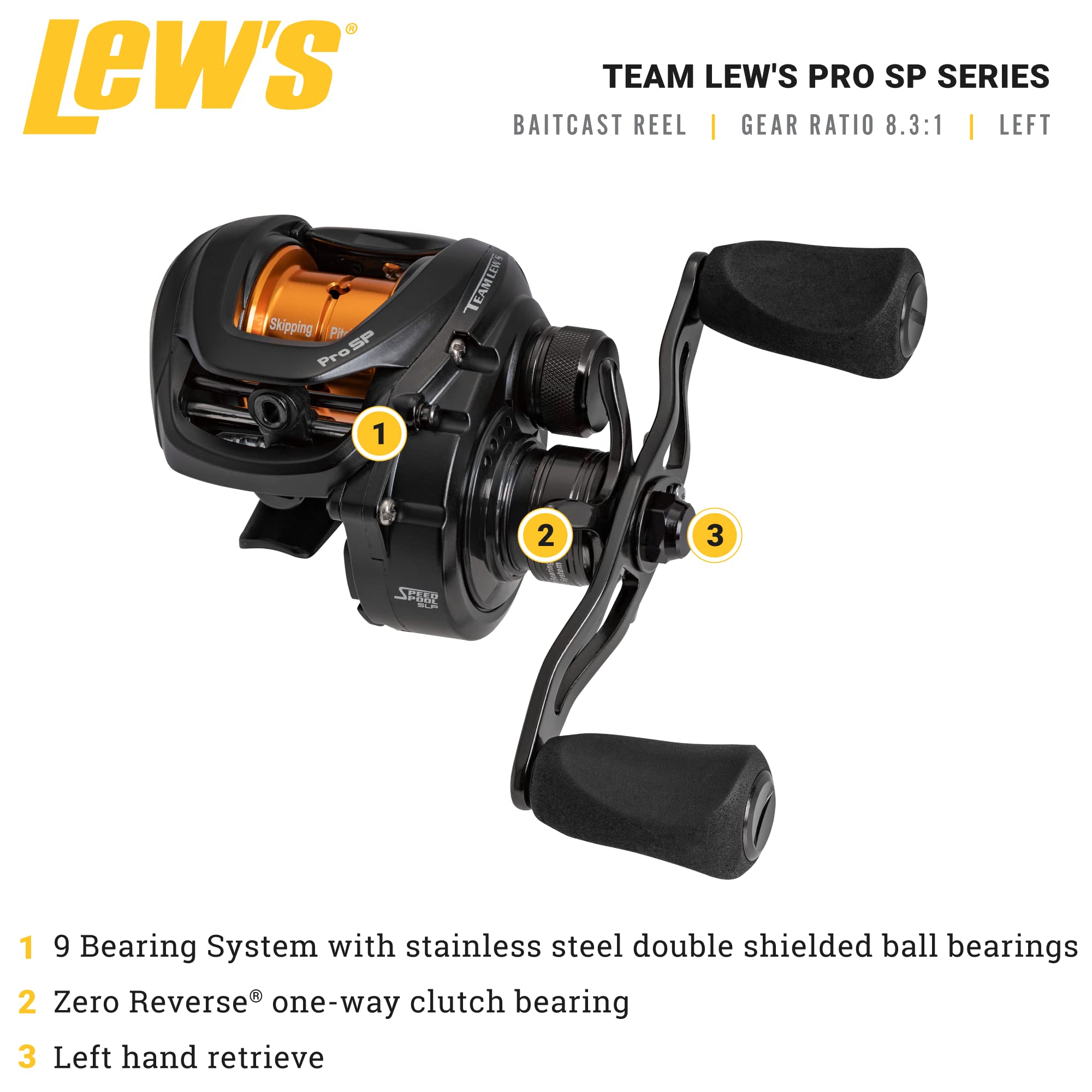 Duralumin 32 mm spool with Knot Slot on Lew's Pro SP reel