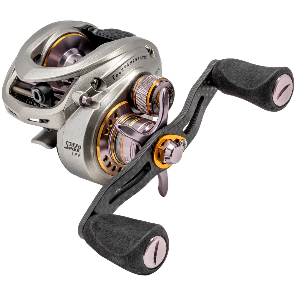 Lew's Tournament Lite LFS left-hand baitcast reel front view