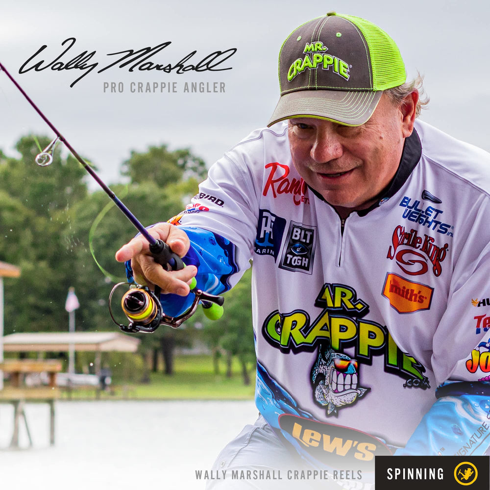 Lew's Wally Marshall Speed Shooter 75 drag system delivers smooth control.