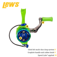 Lew's Speed Shooter 75 skeletal rotor emphasizes strong, light retrieves.
