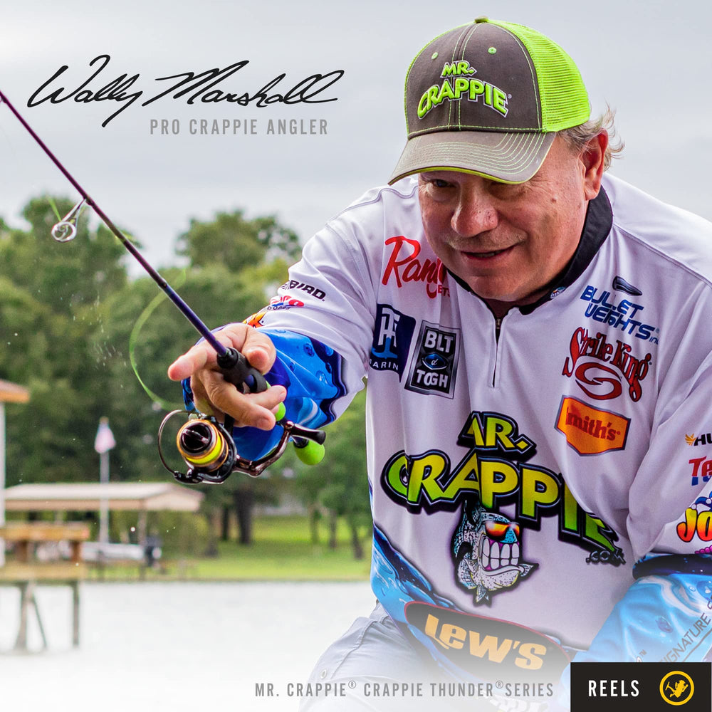 Rear view of Lew's Crappie Thunder Underspin in green