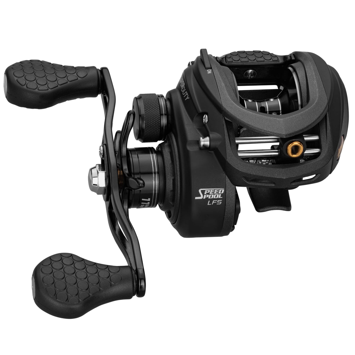 Front view of Lew's SuperDuty LFS reel