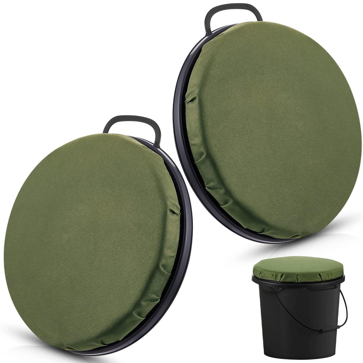 Lewtemi bucket seat 360-degree swivel for observing multiple fishing spots.
