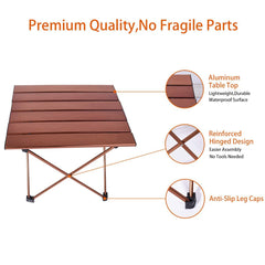 LFGUD aluminum legs folded flat for compact storage.